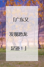 广东又发现恐龙足迹！