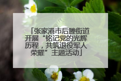张家港市后塍街道开展“铭记党的光辉历程，共筑退役军人荣耀”主题活动