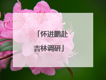 怀进鹏赴吉林调研