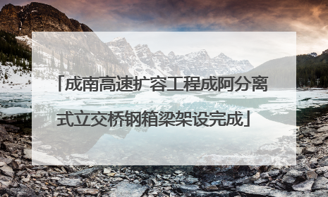 成南高速扩容工程成阿分离式立交桥钢箱梁架设完成