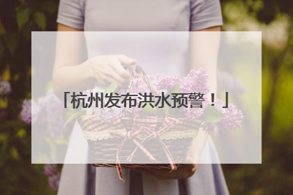 杭州发布洪水预警！