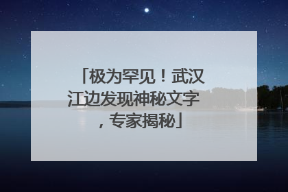 极为罕见！武汉江边发现神秘文字，专家揭秘