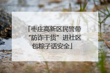 枣庄高新区民警带“防诈干货”进社区 包粽子话安全