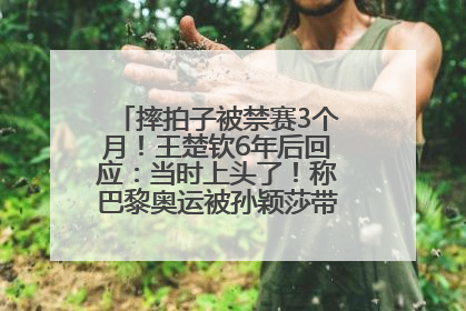 摔拍子被禁赛3个月！王楚钦6年后回应：当时上头了！称巴黎奥运被孙颖莎带着打，搭档8年“一个眼神就能懂”