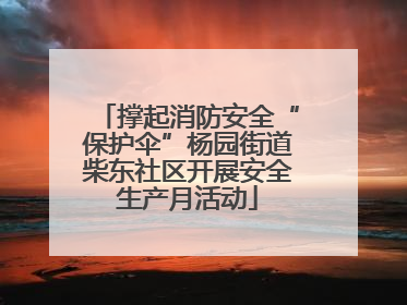 撑起消防安全“保护伞”杨园街道柴东社区开展安全生产月活动