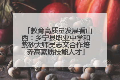教育高质量发展看山西：乡宁县职业中学和紫砂大师吴志文合作培养高素质技能人才
