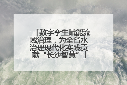 数字孪生赋能流域治理，为全省水治理现代化实践贡献“长沙智慧”