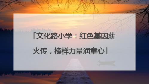 文化路小学：红色基因薪火传，榜样力量润童心
