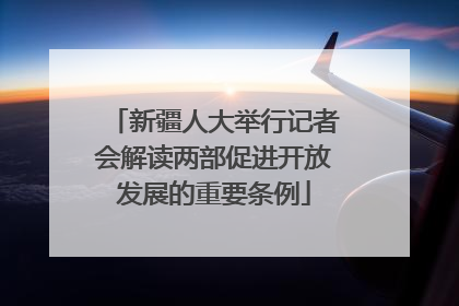新疆人大举行记者会解读两部促进开放发展的重要条例