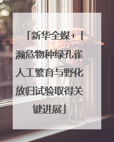 新华全媒+丨濒危物种绿孔雀人工繁育与野化放归试验取得关键进展