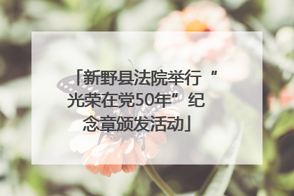 新野县法院举行“光荣在党50年”纪念章颁发活动