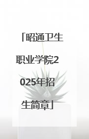 昭通卫生职业学院2025年招生简章