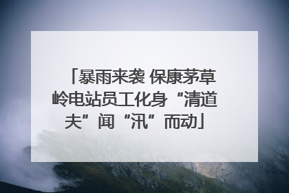 暴雨来袭 保康茅草岭电站员工化身“清道夫”闻“汛”而动