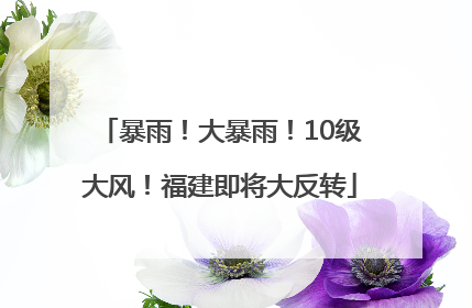暴雨！大暴雨！10级大风！福建即将大反转