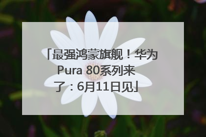 最强鸿蒙旗舰！华为Pura 80系列来了：6月11日见