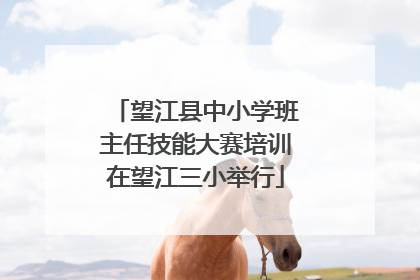 望江县中小学班主任技能大赛培训在望江三小举行