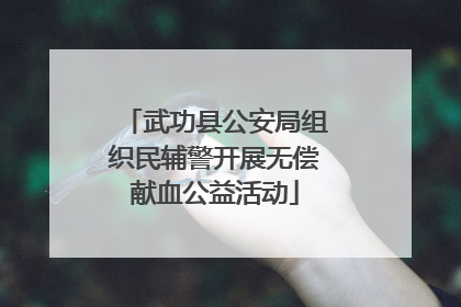 武功县公安局组织民辅警开展无偿献血公益活动