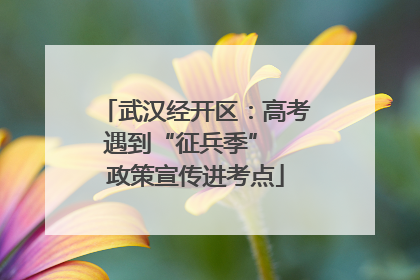 武汉经开区：高考遇到“征兵季”  政策宣传进考点