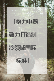 格力电器致力打造制冷领域国际标准