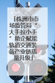 株洲市市场监管局“大手拉小手”助企赋能轨道交通装备产业链质量升级