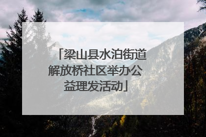 梁山县水泊街道解放桥社区举办公益理发活动
