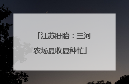 江苏盱眙：三河农场夏收夏种忙