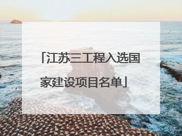 江苏三工程入选国家建设项目名单