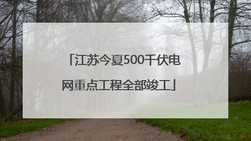 江苏今夏500千伏电网重点工程全部竣工