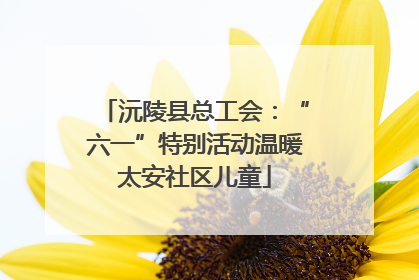 沅陵县总工会：“六一”特别活动温暖太安社区儿童