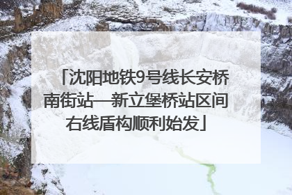 沈阳地铁9号线长安桥南街站—新立堡桥站区间右线盾构顺利始发