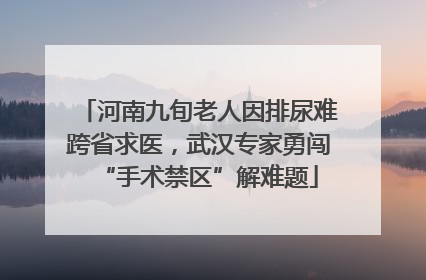 河南九旬老人因排尿难跨省求医，武汉专家勇闯“手术禁区”解难题