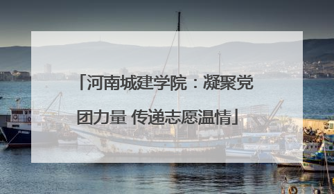 河南城建学院：凝聚党团力量 传递志愿温情