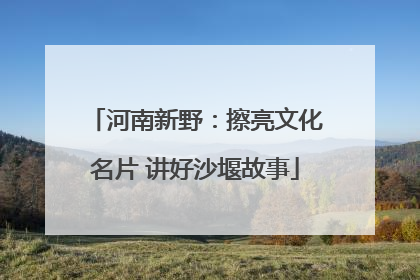 河南新野：擦亮文化名片 讲好沙堰故事