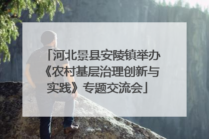 河北景县安陵镇举办《农村基层治理创新与实践》专题交流会