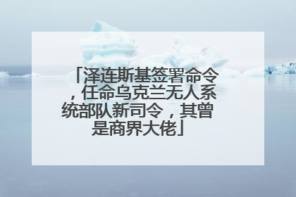 泽连斯基签署命令，任命乌克兰无人系统部队新司令，其曾是商界大佬