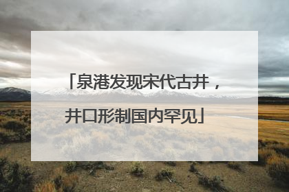 泉港发现宋代古井，井口形制国内罕见