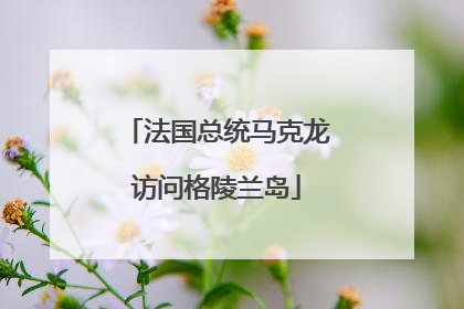 法国总统马克龙访问格陵兰岛