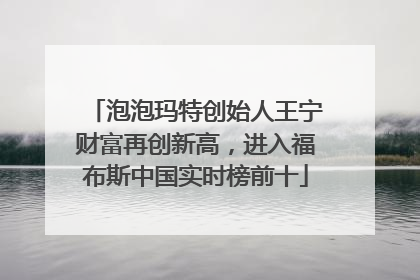 泡泡玛特创始人王宁财富再创新高，进入福布斯中国实时榜前十