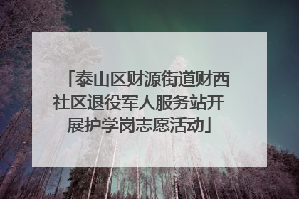 泰山区财源街道财西社区退役军人服务站开展护学岗志愿活动