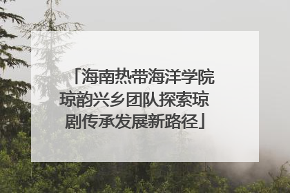海南热带海洋学院琼韵兴乡团队探索琼剧传承发展新路径