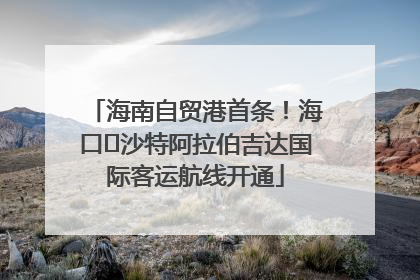 海南自贸港首条！海口⇌沙特阿拉伯吉达国际客运航线开通