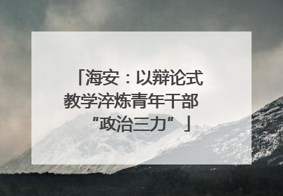 海安：以辩论式教学淬炼青年干部“政治三力”