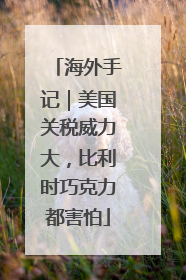 海外手记｜美国关税威力大，比利时巧克力都害怕