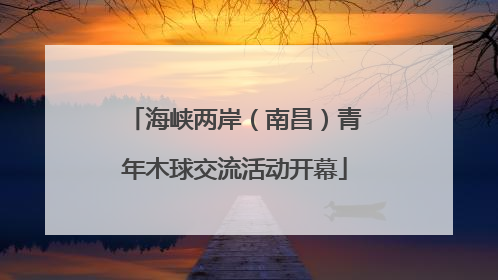 海峡两岸（南昌）青年木球交流活动开幕