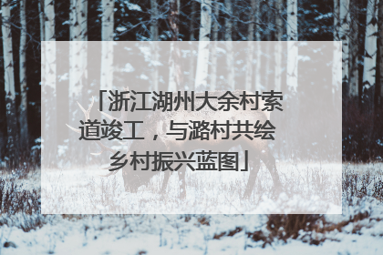 浙江湖州大余村索道竣工，与潞村共绘乡村振兴蓝图