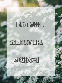 浙江湖州：全国低碳日活动进校园