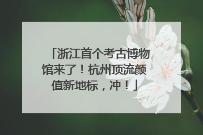 浙江首个考古博物馆来了！杭州顶流颜值新地标，冲！