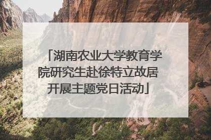湖南农业大学教育学院研究生赴徐特立故居开展主题党日活动