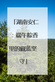 湖南安仁：端午粽香里的藏蓝坚守
