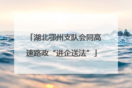 湖北鄂州支队会同高速路政“进企送法”
